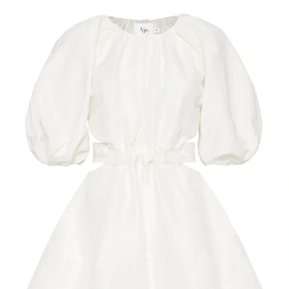 AJE Psychadelia Cutout Mini Dress Ivory • Size 6 AU • RRP $525 AUD - Picture 7 of 13